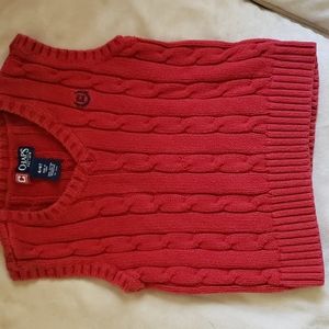 Chaps red boy's red sweat vest